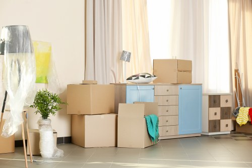 Planning house removals in Bullscross with moving boxes
