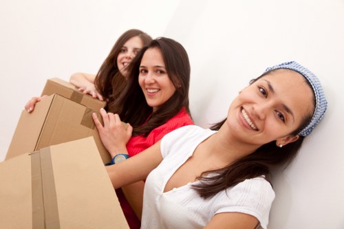 Local commercial move with desks, files, and IT equipment being handled carefully