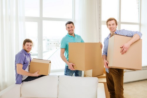 Careful wrapping of fragile household items during Bullscross packing service